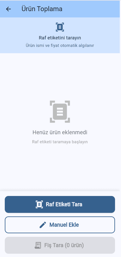 Fiyat Dedektifi ürün toplama ekranı